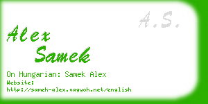 alex samek business card